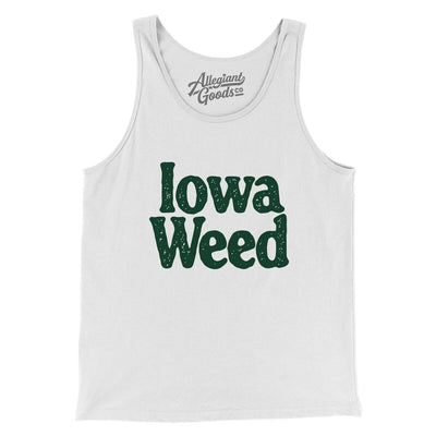 Iowa Weed Men/Unisex Tank Top-White-Allegiant Goods Co. Vintage Sports Apparel