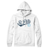 St Pete Vintage Script Hoodie-White-Allegiant Goods Co. Vintage Sports Apparel