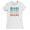 Miami Repeat Women's T-Shirt-White-Allegiant Goods Co. Vintage Sports Apparel