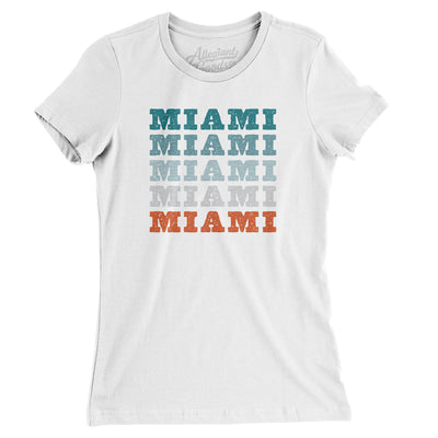 Miami Repeat Women's T-Shirt-White-Allegiant Goods Co. Vintage Sports Apparel