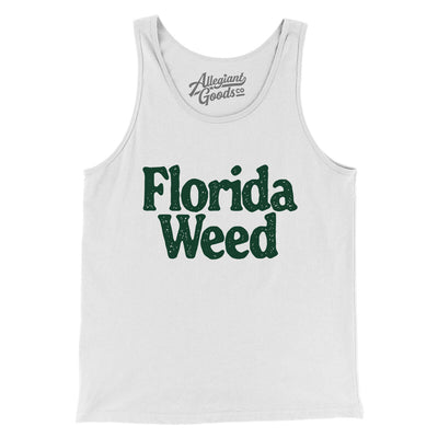 Florida Weed Men/Unisex Tank Top-White-Allegiant Goods Co. Vintage Sports Apparel