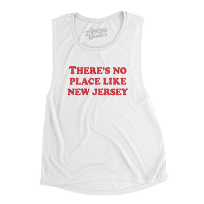 There's No Place Like New Jersey Women's Flowey Scoopneck Muscle Tank-White-Allegiant Goods Co. Vintage Sports Apparel