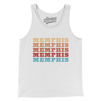 Memphis Repeat Men/Unisex Tank Top-White-Allegiant Goods Co. Vintage Sports Apparel