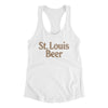 St. Louis Beer Women's Racerback Tank-White-Allegiant Goods Co. Vintage Sports Apparel