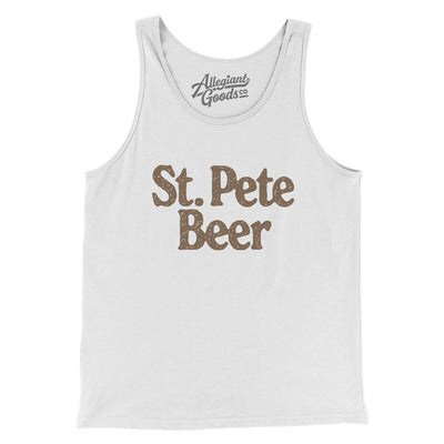 St. Pete Beer Men/Unisex Tank Top-White-Allegiant Goods Co. Vintage Sports Apparel