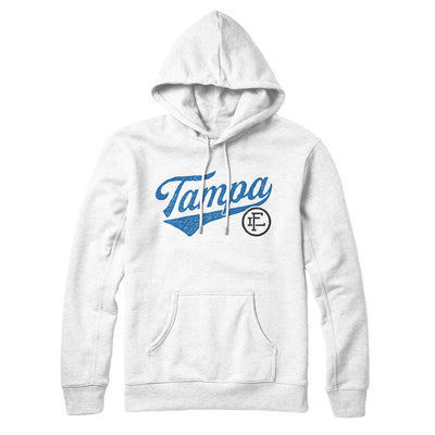 Tampa Vintage Script Hoodie-White-Allegiant Goods Co. Vintage Sports Apparel