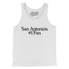 San Antonio's Number 1 Fan Men/Unisex Tank Top-White-Allegiant Goods Co. Vintage Sports Apparel