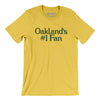 Oakland's Number 1 Fan Men/Unisex T-Shirt-Yellow-Allegiant Goods Co. Vintage Sports Apparel