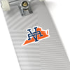 Virginia Home State Sticker (Navy Blue & Orange)-6x6"-Allegiant Goods Co. Vintage Sports Apparel