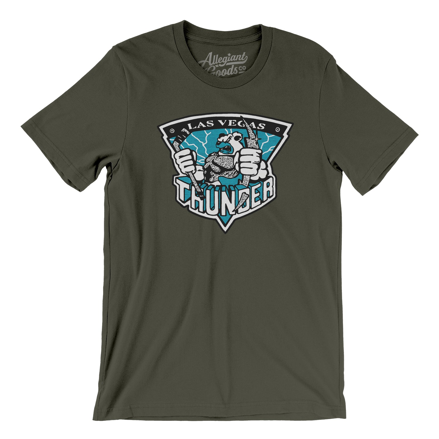 Las Vegas Thunder Vintage Hockey Logo' Unisex Stars & Stripes T-Shirt