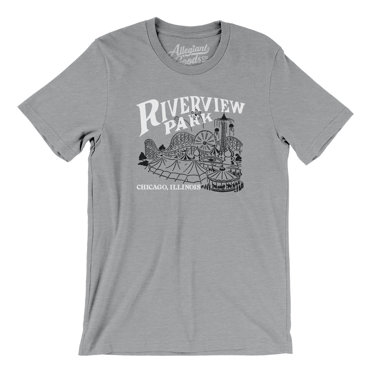 on Demand Old Chicago Amusement Park Unisex Retro T-Shirt S