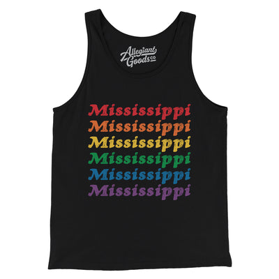 Mississippi Pride Men/Unisex Tank Top-Black-Allegiant Goods Co. Vintage Sports Apparel