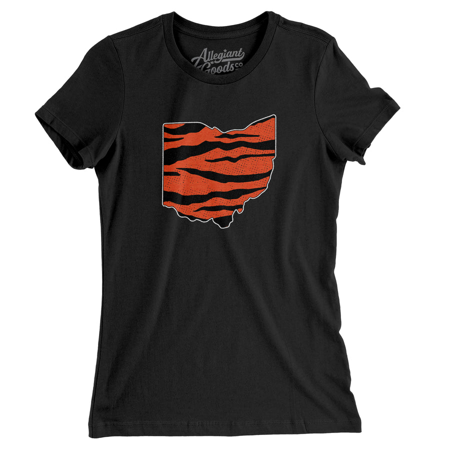 Men's '47 Black Cincinnati Bengals Team Stripe T-Shirt