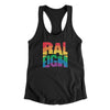 Raleigh North Carolina Pride Women's Racerback Tank-Black-Allegiant Goods Co. Vintage Sports Apparel