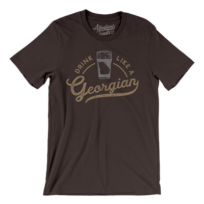 Drink Like a Georgian Men/Unisex T-Shirt-Brown-Allegiant Goods Co. Vintage Sports Apparel