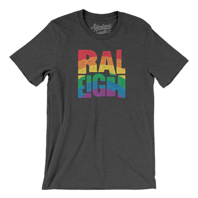 Raleigh North Carolina Pride Men/Unisex T-Shirt-Dark Grey Heather-Allegiant Goods Co. Vintage Sports Apparel