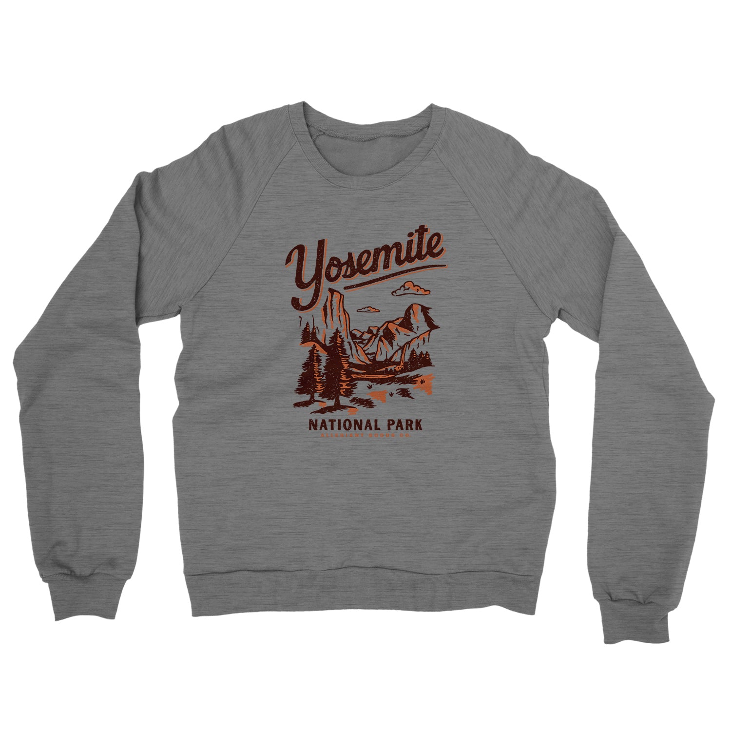 Yosemite National Park Midweight Crewneck Sweatshirt Allegiant Goods Co