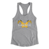 Savage Pads Women's Racerback Tank-Heather Grey-Allegiant Goods Co. Vintage Sports Apparel