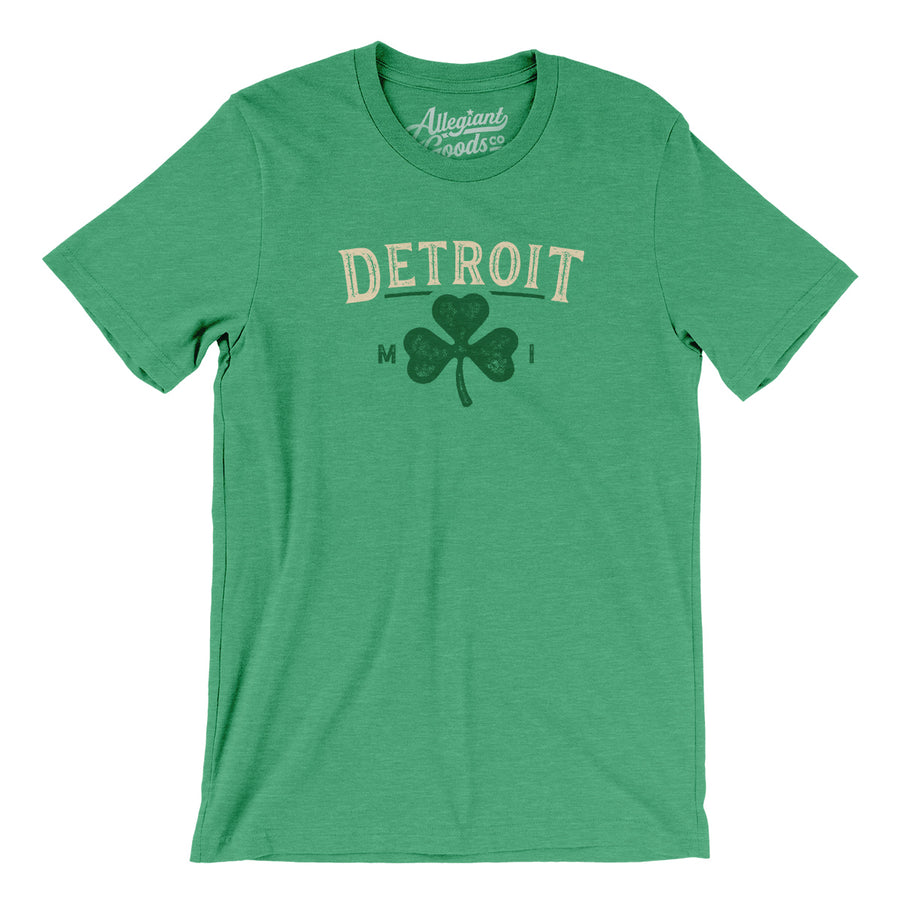 Detroit Red Wings Men's 47 Brand Green St. Patrick's Day White Logo T-Shirt