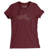 Massachusetts Pride State Women's T-Shirt-Maroon-Allegiant Goods Co. Vintage Sports Apparel