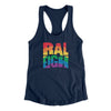 Raleigh North Carolina Pride Women's Racerback Tank-Midnight Navy-Allegiant Goods Co. Vintage Sports Apparel