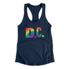 Washington D.C. Pride Women's Racerback Tank-Midnight Navy-Allegiant Goods Co. Vintage Sports Apparel