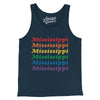 Mississippi Pride Men/Unisex Tank Top-Navy-Allegiant Goods Co. Vintage Sports Apparel