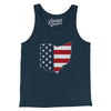 Ohio American Flag Men/Unisex Tank Top-Navy-Allegiant Goods Co. Vintage Sports Apparel