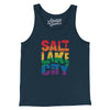 Salt Lake City Utah Pride Men/Unisex Tank Top-Navy-Allegiant Goods Co. Vintage Sports Apparel