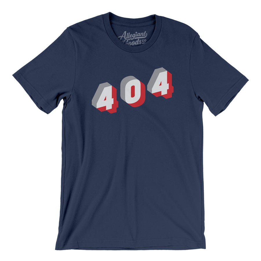 BoredWalk Men's Atlanta 404 Area Code T-Shirt, Medium / Navy