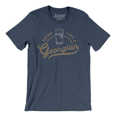 Drink Like a Georgian Men/Unisex T-Shirt-Heather Navy-Allegiant Goods Co. Vintage Sports Apparel