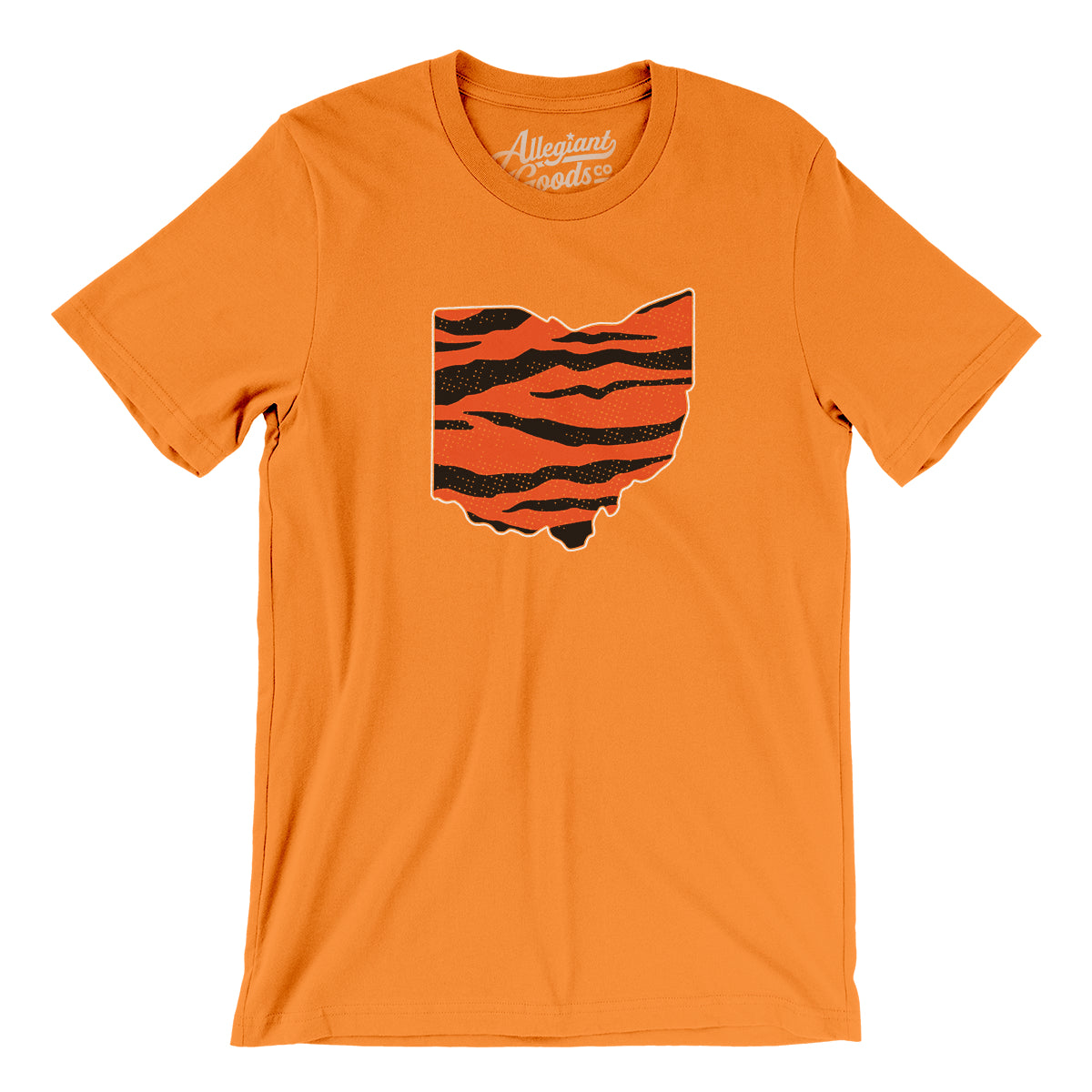 Orange tiger stripe t shirt sale