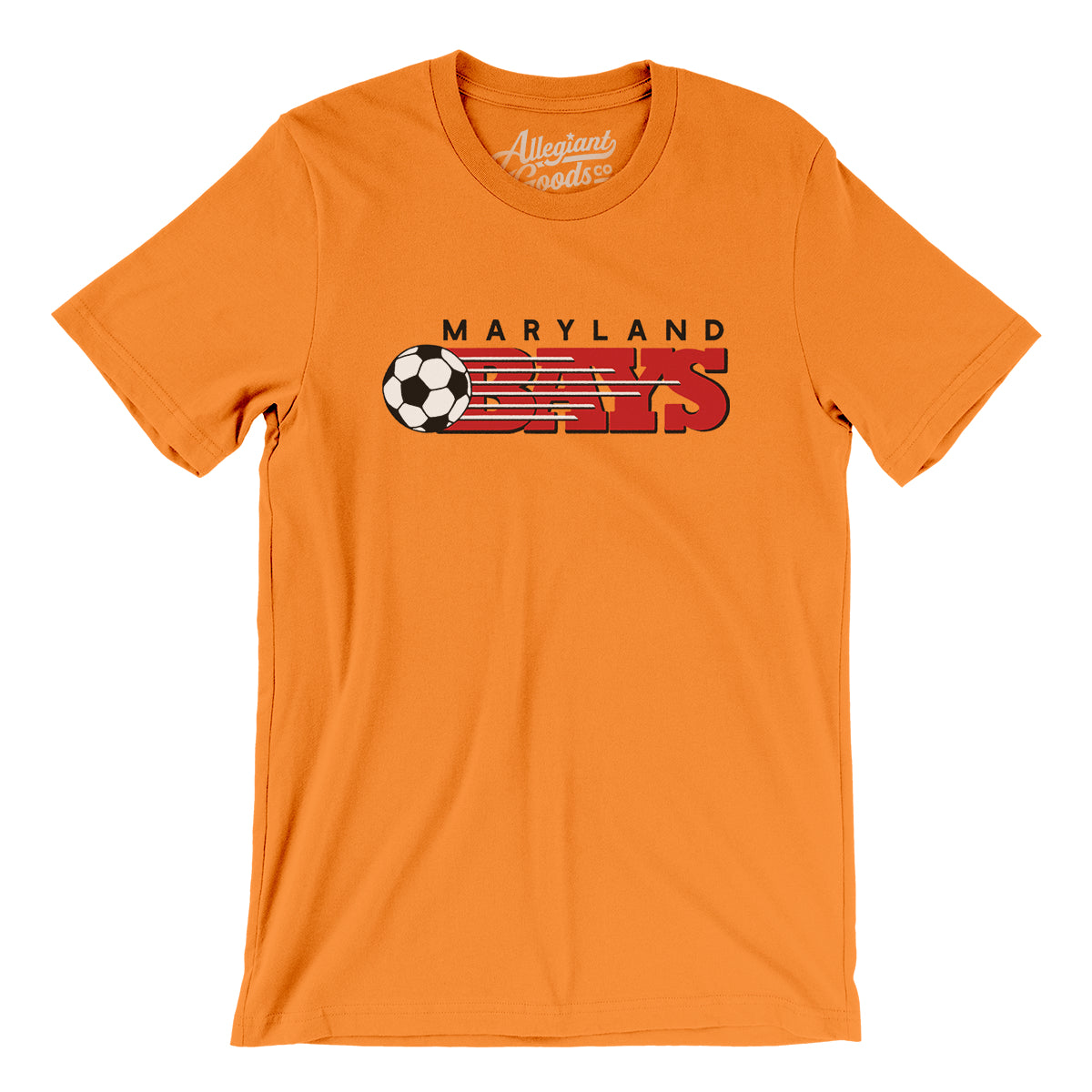 Mens Football Fine Jersey T-shirts - Maryland Flag