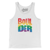 Boulder Colorado Pride Men/Unisex Tank Top-White-Allegiant Goods Co. Vintage Sports Apparel