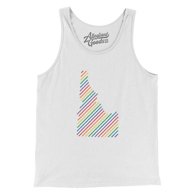 Idaho Pride State Men/Unisex Tank Top-White-Allegiant Goods Co. Vintage Sports Apparel