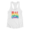 Raleigh North Carolina Pride Women's Racerback Tank-White-Allegiant Goods Co. Vintage Sports Apparel