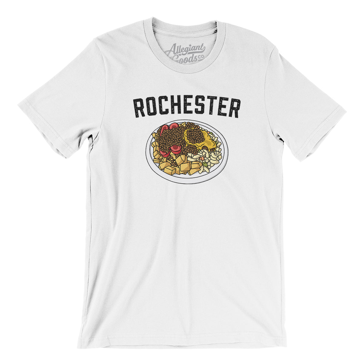 Rochester Plates Red Wings T-Shirt Mens XL Love ROC NY Garbage Plate