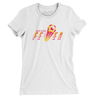 New York Fever Soccer Women's T-Shirt-White-Allegiant Goods Co. Vintage Sports Apparel