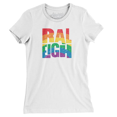 Raleigh North Carolina Pride Women's T-Shirt-White-Allegiant Goods Co. Vintage Sports Apparel