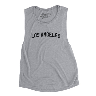 Los Angeles Varsity Women's Flowey Scoopneck Muscle Tank-Athletic Heather-Allegiant Goods Co. Vintage Sports Apparel