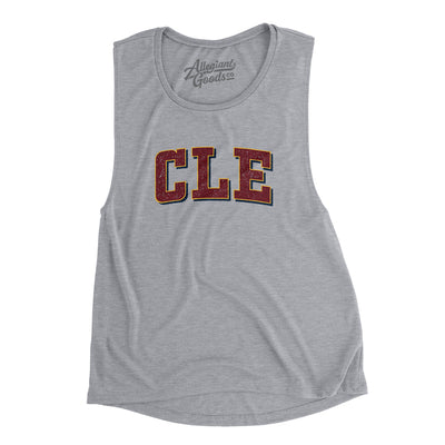 Cle Varsity Women's Flowey Scoopneck Muscle Tank-Athletic Heather-Allegiant Goods Co. Vintage Sports Apparel