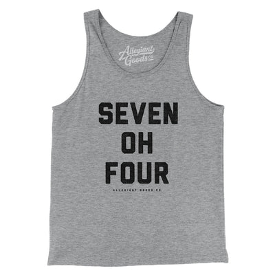 Charlotte 704 Men/Unisex Tank Top-Athletic Heather-Allegiant Goods Co. Vintage Sports Apparel