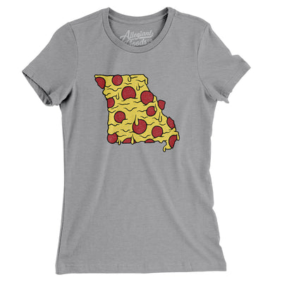 Missouri Pizza State Women's T-Shirt-Athletic Heather-Allegiant Goods Co. Vintage Sports Apparel