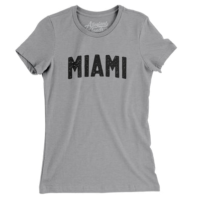 Miami Varsity Women's T-Shirt-Athletic Heather-Allegiant Goods Co. Vintage Sports Apparel