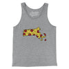 Massachusetts Pizza State Men/Unisex Tank Top-Athletic Heather-Allegiant Goods Co. Vintage Sports Apparel