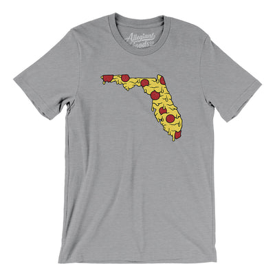 Florida Pizza State Men/Unisex T-Shirt-Athletic Heather-Allegiant Goods Co. Vintage Sports Apparel