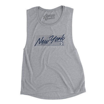 New York Retro Women's Flowey Scoopneck Muscle Tank-Athletic Heather-Allegiant Goods Co. Vintage Sports Apparel