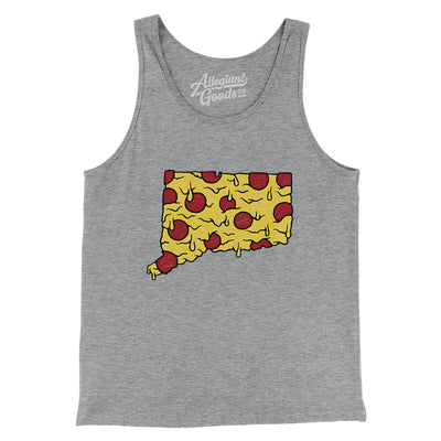 Connecticut Pizza State Men/Unisex Tank Top-Athletic Heather-Allegiant Goods Co. Vintage Sports Apparel