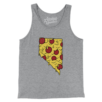 Nevada Pizza State Men/Unisex Tank Top-Athletic Heather-Allegiant Goods Co. Vintage Sports Apparel