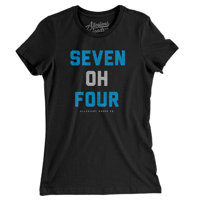 Charlotte 704 Women's T-Shirt-Black-Allegiant Goods Co. Vintage Sports Apparel